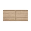 Komoda v dekore duba v prírodnej farbe 154x70x50 cm Naia – Tvilum