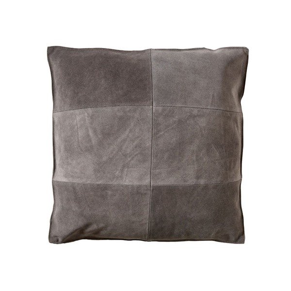Súprava 2 sivých vankúšov a kože Södahl Vincent, 45 x 45 cm