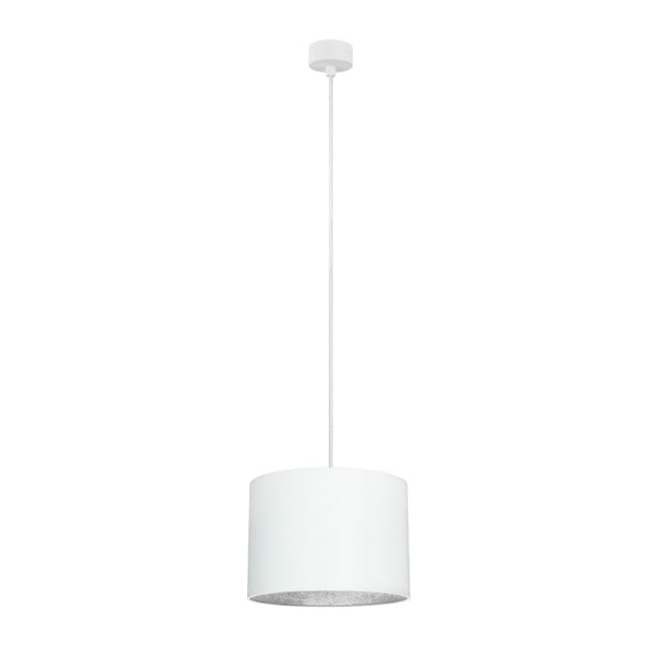 Biele stropné svietidlo s vnútrajškom v striebornej farbe Sotto Luce Mika, ∅ 25 cm
