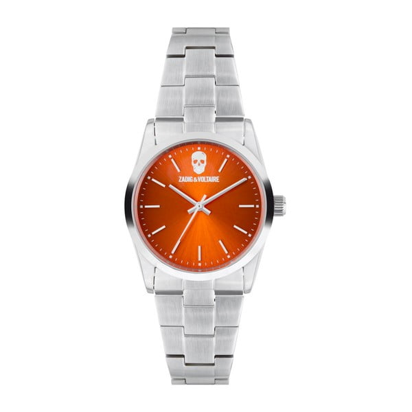 Oranžovo-strieborné hodinky Zadig & Voltaire Simplicity