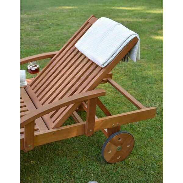 Hnedé drevené záhradné ležadlo Beverly Hills – Garden Pleasure-image-2
