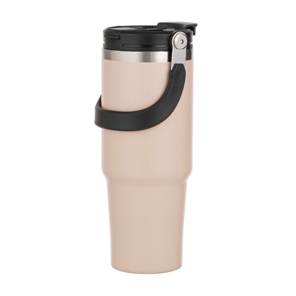 Béžová cestovná fľaša z nehrdzavejúcej ocele 1 l Eco – Ladelle