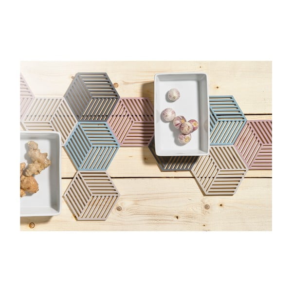 Podložka pod horúce Hexagon, sivá-image-1