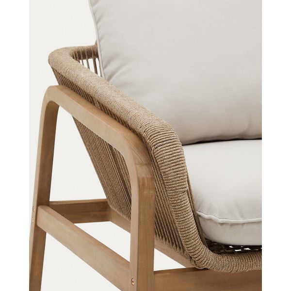 Záhradná lounge súprava z masívu akácie pre 5 v béžovo-prírodnej farbe Vellana – Kave Home-image-3