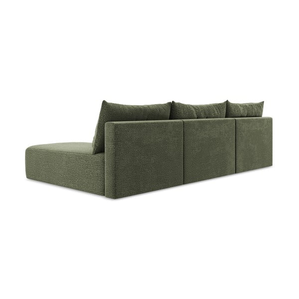 Zelená rozkladacia/s úložným priestorom rohová pohovka Kalena – Makamii-image-3