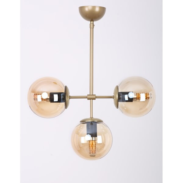 Stropné svietidlo v zlatej farbe so skleneným tienidlom ø 15 cm Seagull – Squid Lighting
