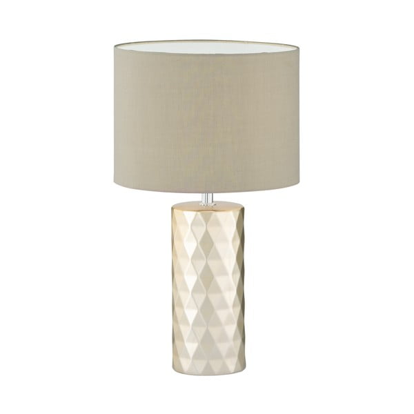 Béžová stolová lampa s textilným tienidlom (výška  43 cm) Abo – Fischer & Honsel