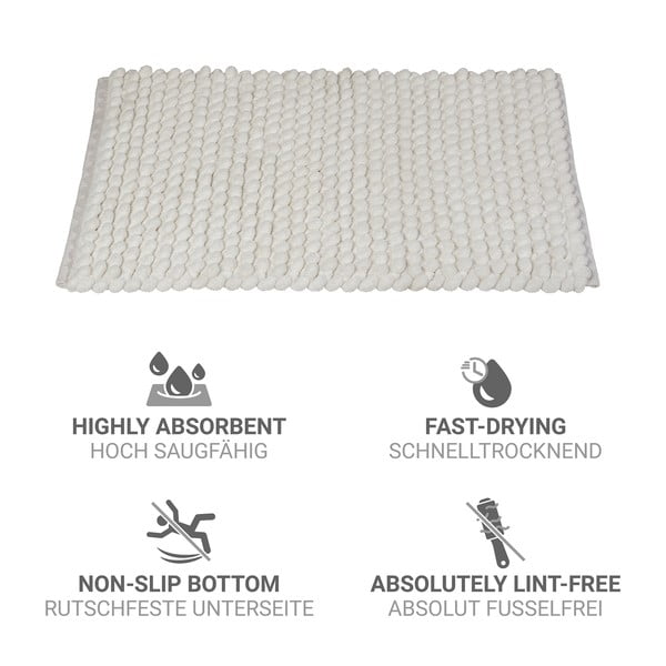 Biela textilná kúpeľňová predložka 50x80 cm Solivo – Wenko-image-4