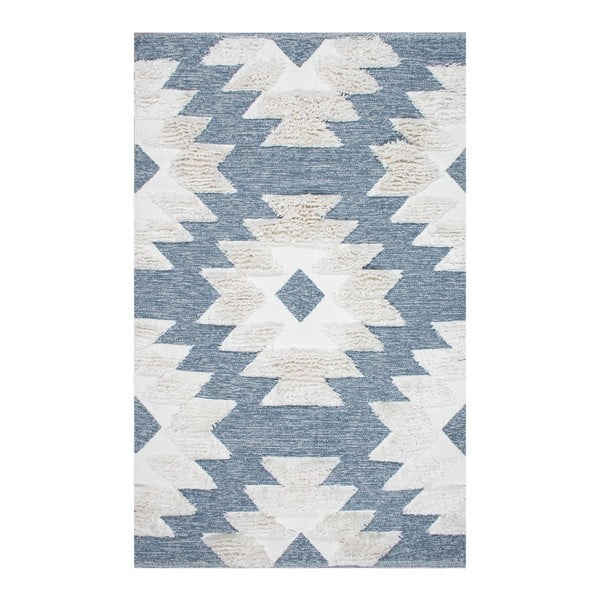 Bavlnený koberec Garida Blue Indian, 80 × 150 cm