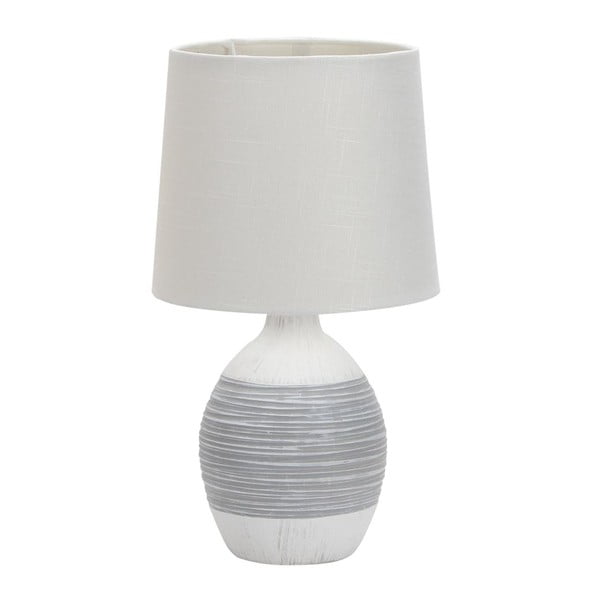Svetlosivá stolová lampa s textilným tienidlom (výška  35 cm) Ambon – Candellux Lighting
