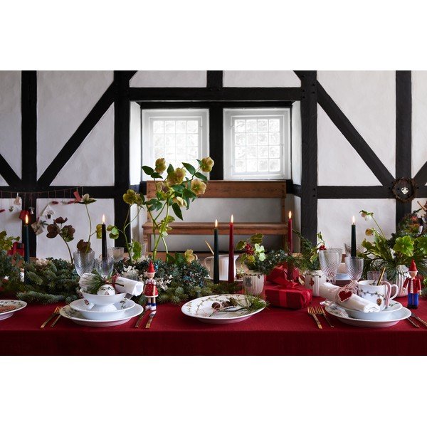 Biela porcelánová vianočná váza Kähler Design Hammershøi, výška 10,5 cm-image-2