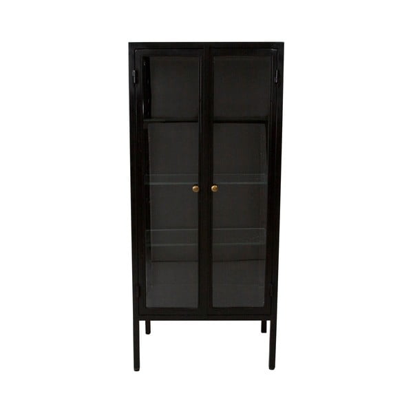 Čierna vitrína Canett Nino, výška 131 cm