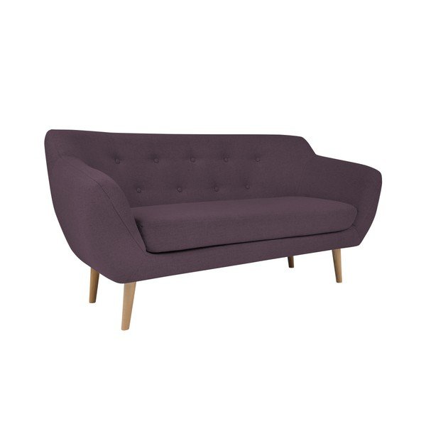 Žltá dvojmiestna pohovka so svetlými nohami Mazzini Sofas Sicile-image-3