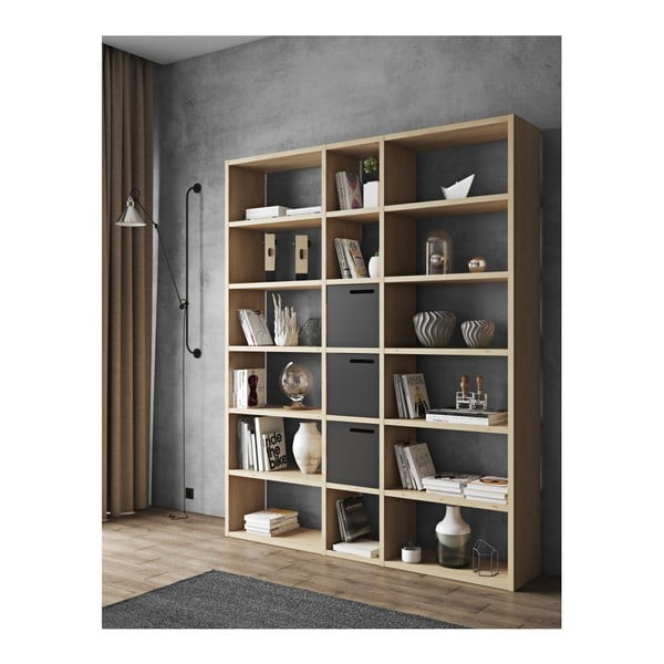 Svetlohnedá knižnica TemaHome Pombal, šírka 182 cm-image-3