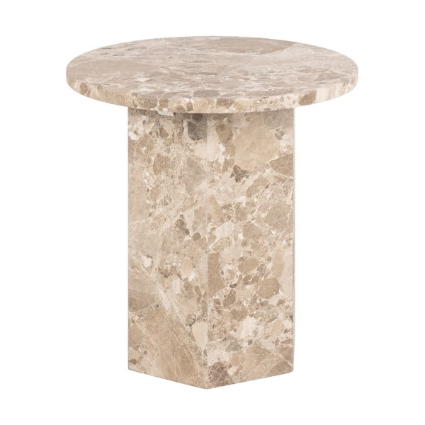 Mramorový okrúhly odkladací stolík ø 50 cm Naxos – Actona