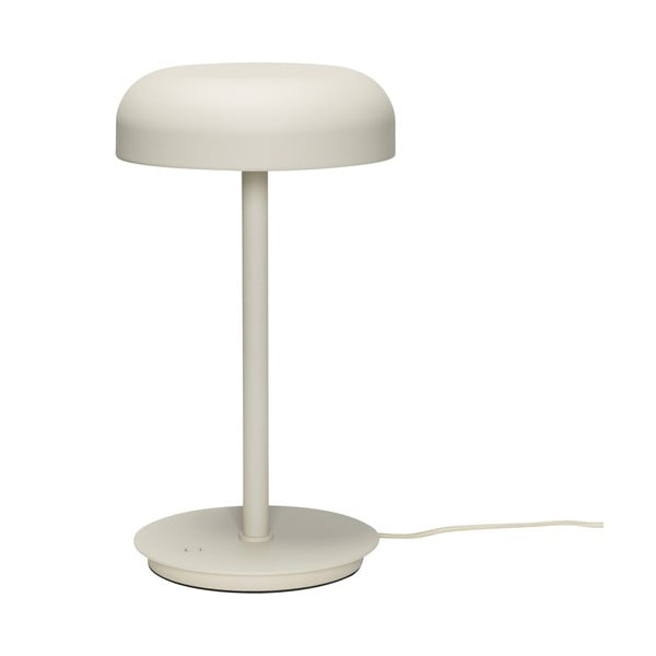 Krémová LED stmievateľná stolová lampa (výška 37 cm) Velo – Hübsch