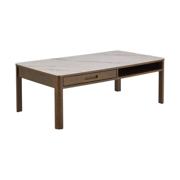 Béžový/tmavohnedý konferenčný stolík s keramickou doskou 70x130 cm Southampton – Actona