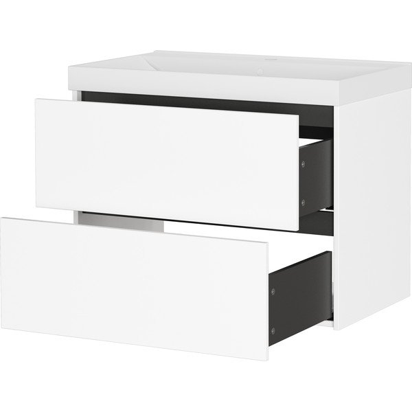 Biela matná závesná skrinka pod umývadlo 81x65 cm Bodera – Germania-image-4
