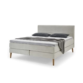 Béžová čalúnená dvojlôžková posteľ 160x200 cm Linea - Meise Möbel