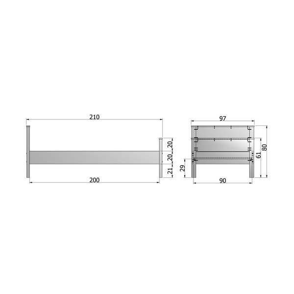 Biela posteľ Jade 90 x 200 cm-image-3