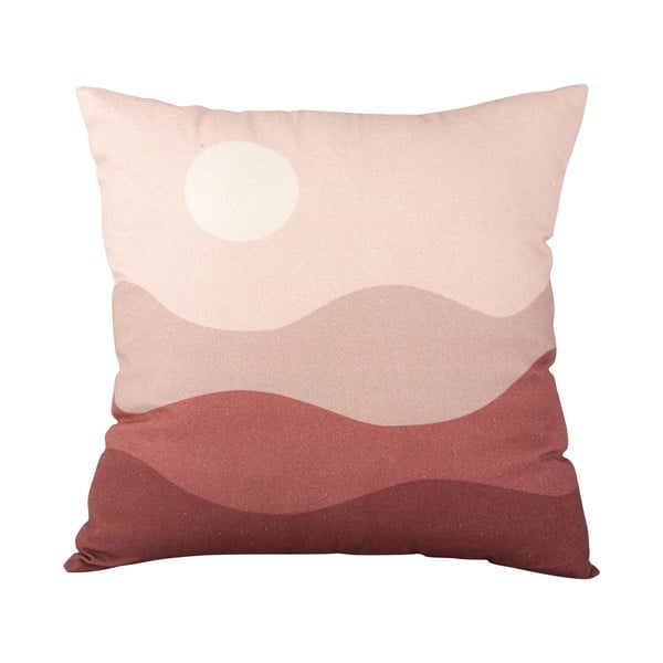 Ružovo-červený bavlnený vankúš PT LIVING Pink Sunset, 45 x 45 cm