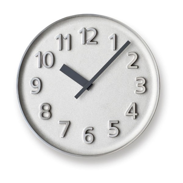 Hliníkové nástenné hodiny Lemnos Clock Founder, ⌀ 30,4 cm
