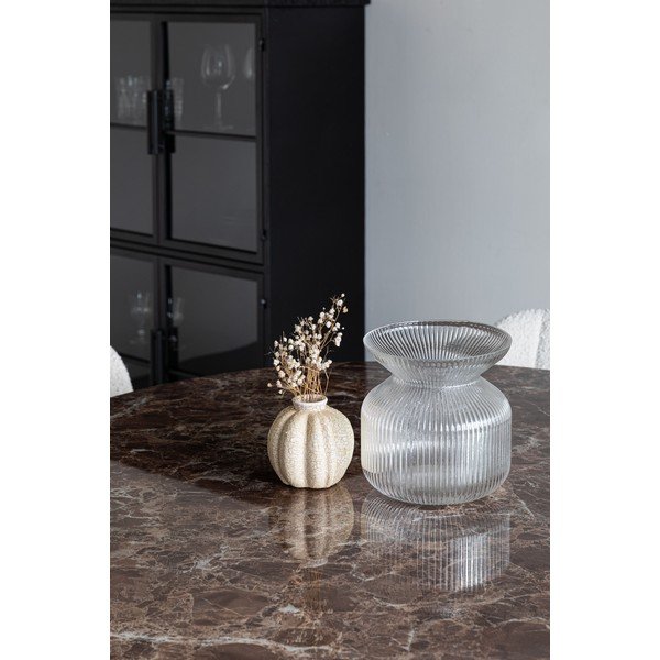 Okrúhly jedálenský stôl s doskou v dekore mramoru ø 110 cm Maru – White Label-image-2