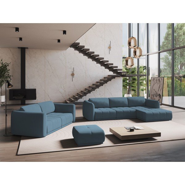 Svetlomodrá rohová pohovka Hoku – Makamii-image-1