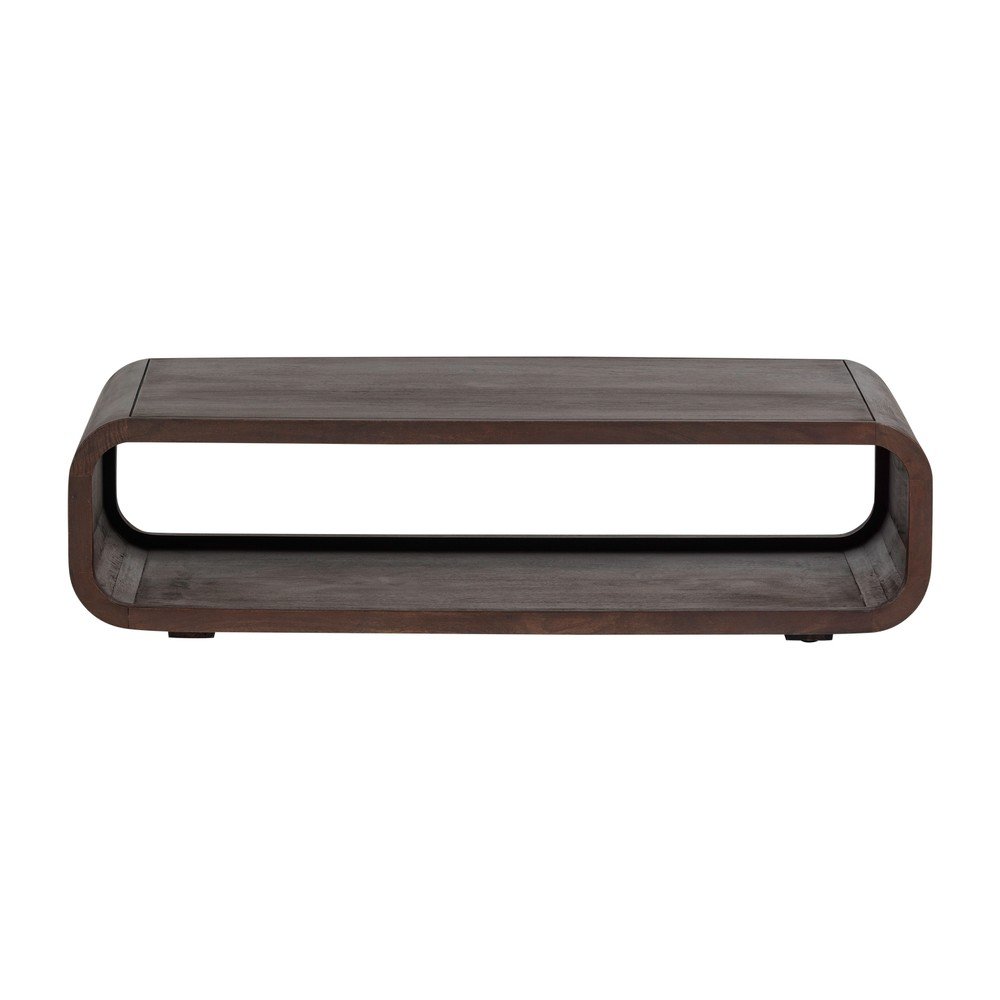 Konferenčný stolík z mangového dreva v tmavo prírodnej farbe 60x120 cm Kinu – WOOOD