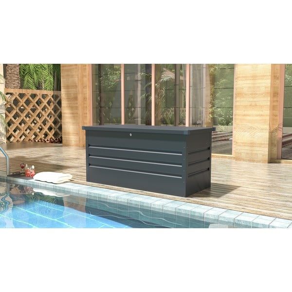 Antracitový záhradný úložný box Max A – Rojaplast-image-1