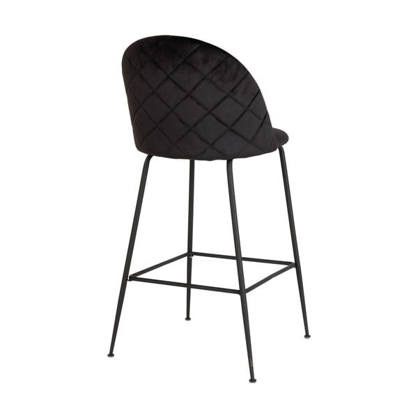 Čierne zamatové barové stoličky v súprave 2 ks 108 cm Lausanne – House Nordic-image-3