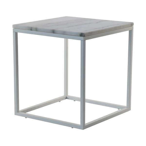 Mramorový konferenčný stolík so sivou konštrukciou RGE Accent, 55 × 55 cm