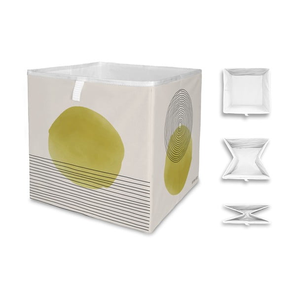 Béžovo-žltý úložný box z mikrovlákna Butter Kings Rising, 32 l