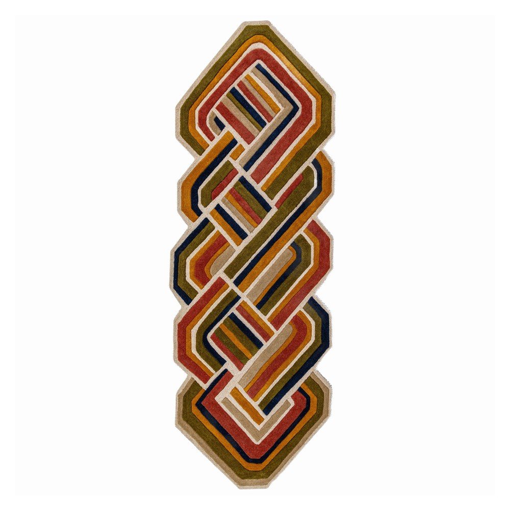 E-shop Ručne tkaný vlnený behúň 80x300 cm Lattice Shaped – Flair Rugs