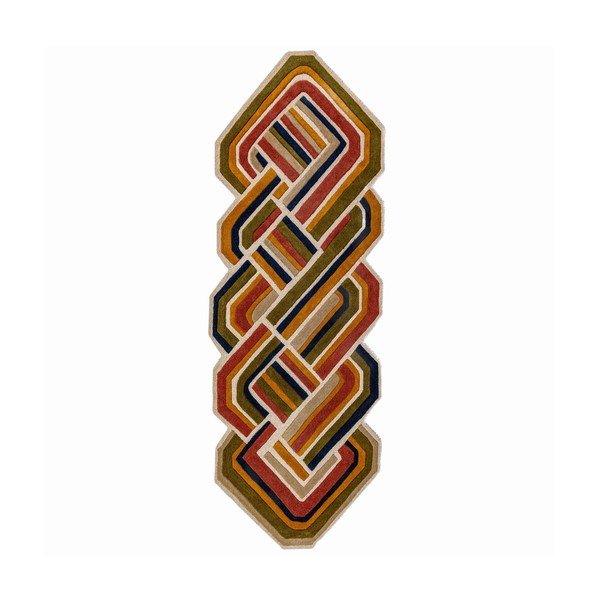 Ručne tkaný vlnený behúň 80x300 cm Lattice Shaped  – Flair Rugs