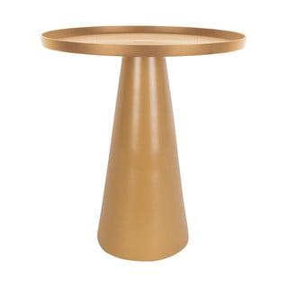 Horčicovožltý kovový odkladací stolík Leitmotiv Force, výška 48,5 cm