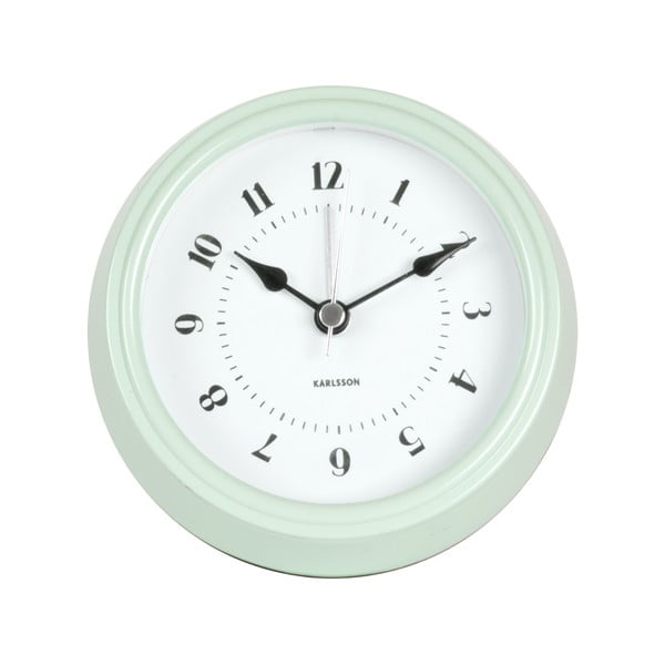 Zelené nástenné hodiny Karlsson Fifties, priemer 11,5 cm