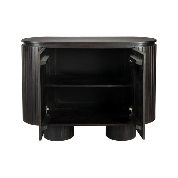 Tmavohnedá skrinka z mangového dreva 110x80x40 cm Kenji – Dutchbone-image-2