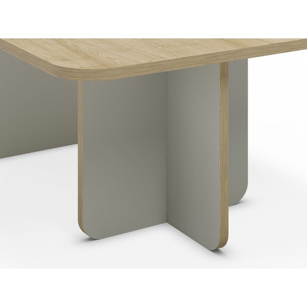 Svetlozelený/v prírodnej farbe konferenčný stolík s doskou v dubovom dekore 56x100 cm Hillary – Marckeric-image-4