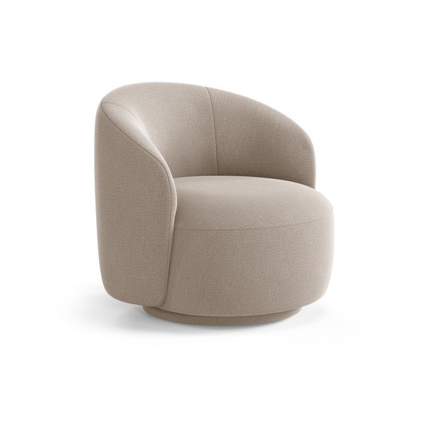 Svetlohnedé otočné ženilkové kreslo Letizia – Micadoni 