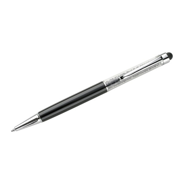 Čierne pero so stylusom a krištáľmi Swarovski Elements Crystals Touch