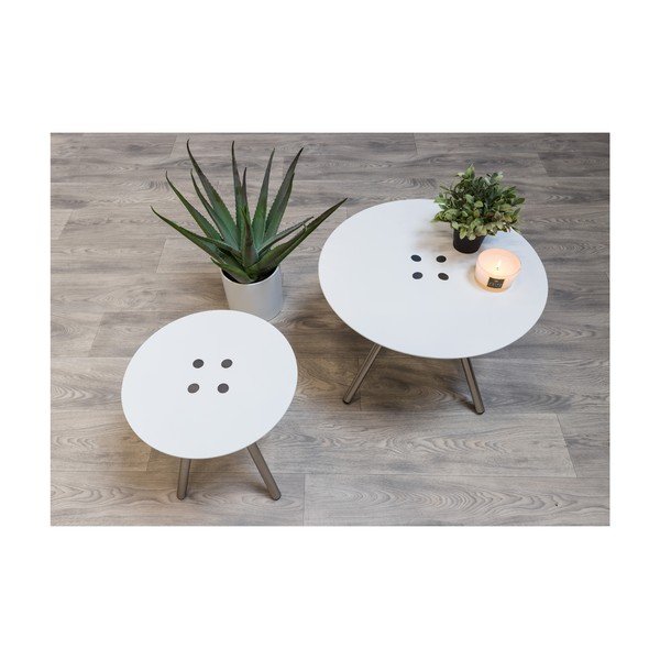 Biely konferenčný stolík Letmotiv Sliced, ø 60 cm-image-1
