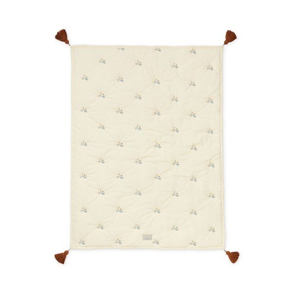 Červená/svetložltá prešívaná detská deka z bio bavlny 90x120 cm Bicycles – Cam Cam Copenhagen-image-3