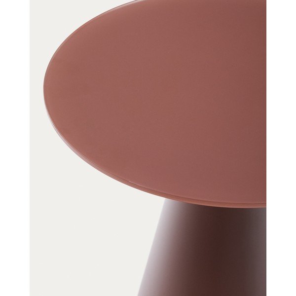 Okrúhly odkladací stolík so sklenenou doskou ø 50 cm Wilshire – Kave Home-image-3