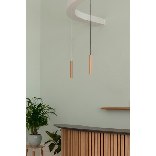 LED závesné svietidlo s dreveným tienidlom ø 3 cm Chimes – UMAGE-image-1