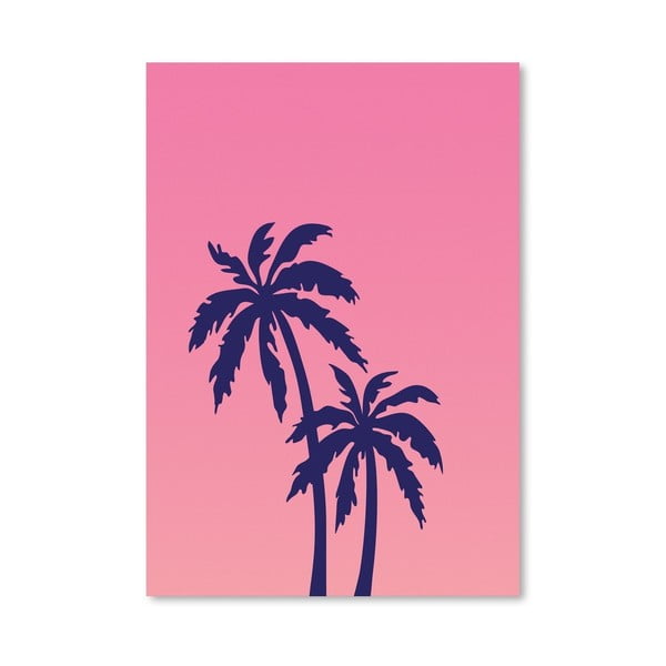 Plagát Palm Tree Pink