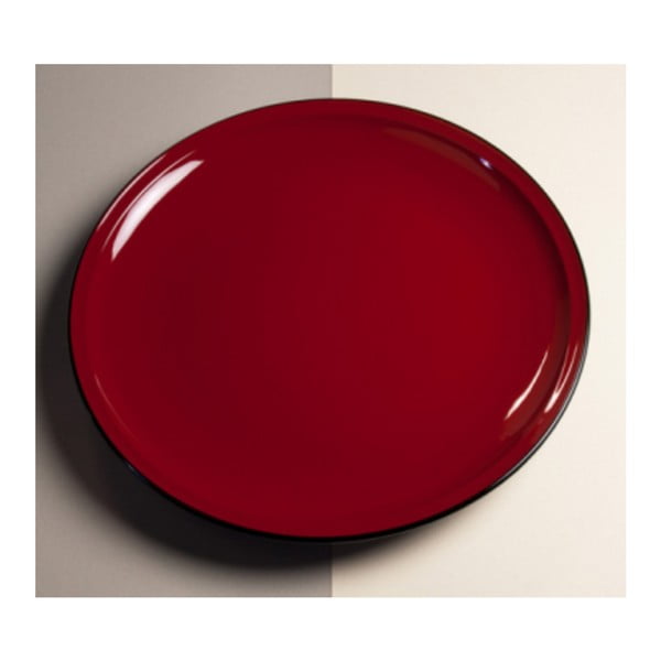 Červený plastový tanier Made In Japan, ⌀ 48 cm