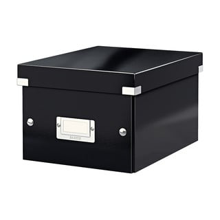 Čierna úložná škatuľa Leitz Universal, dĺžka 28 cm