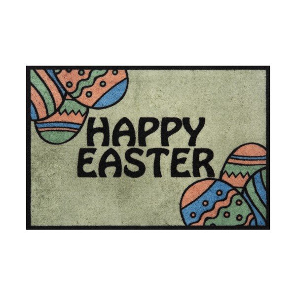 Zelená rohožka Hanse Home Happy Easter, 40 x 60 cm
