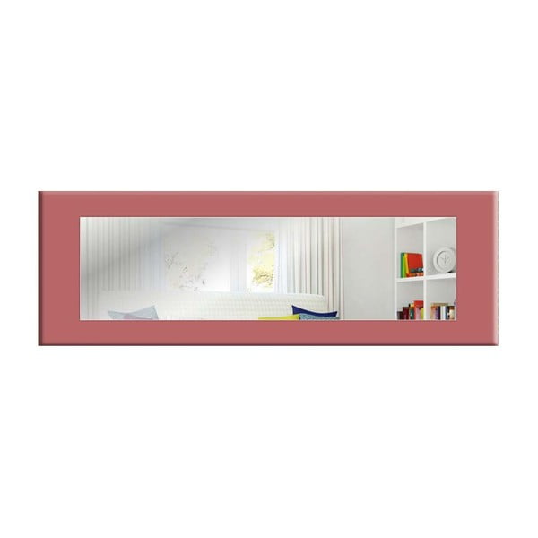 Nástenné zrkadlo s ružovým rámom Oyo Concept Eve, 120 x 40 cm